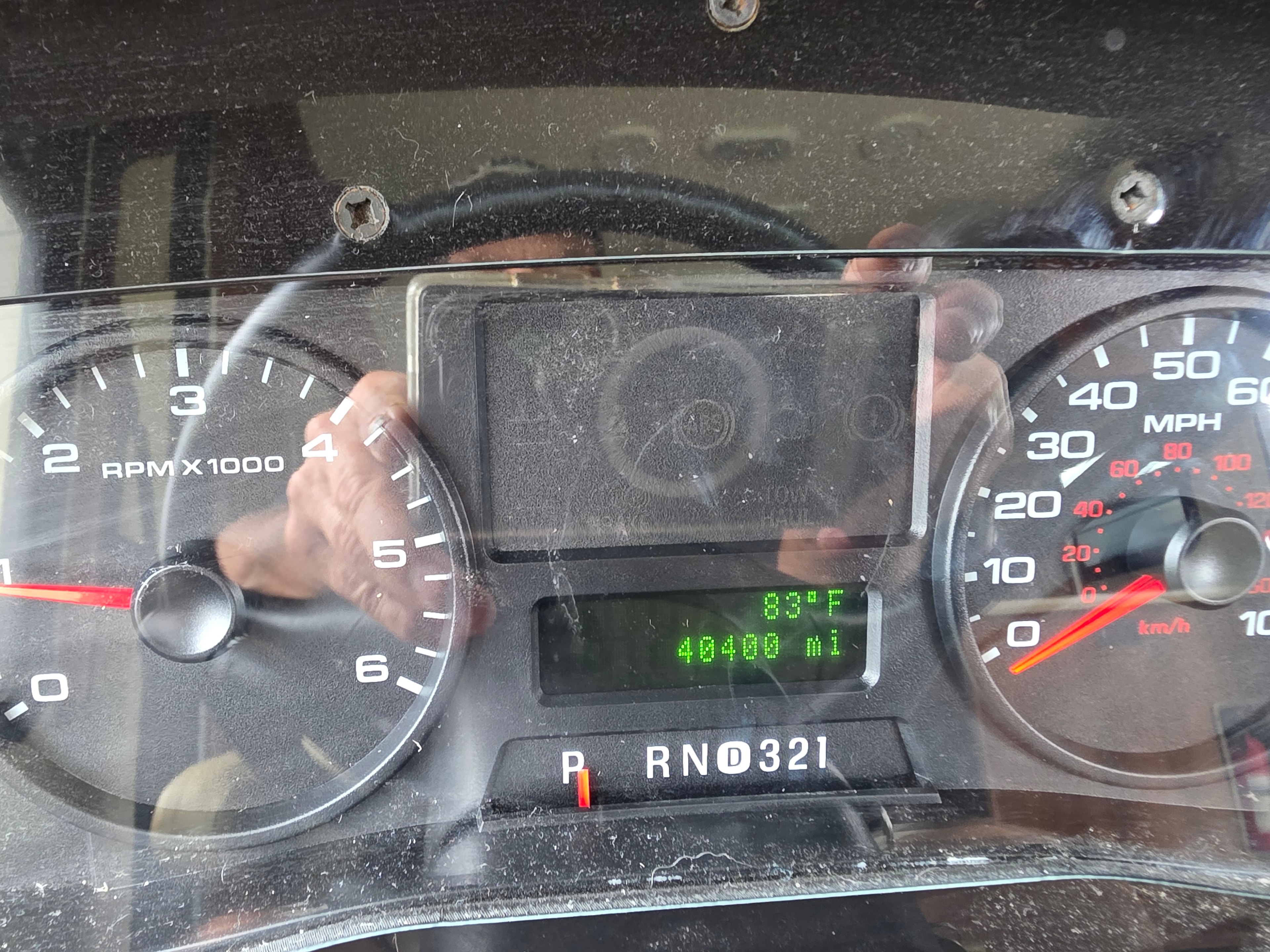 2014 Forest River Georgetown – odometer showing 40,400 miles at 83°F on Ford chassis instrument cluster