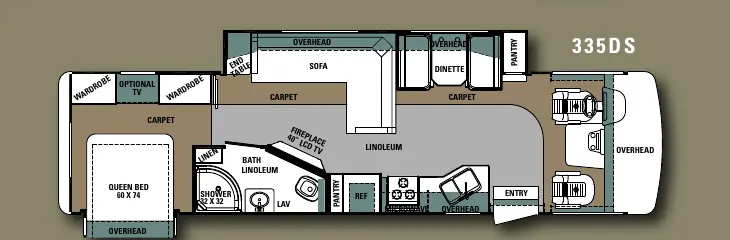 Official 2014 Forest River Georgetown 335DS floorplan